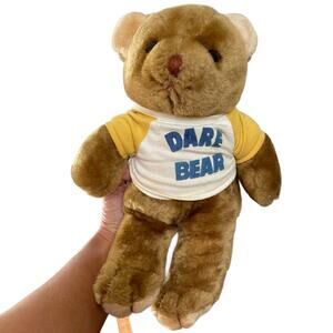 Dare Bear Plush Fuzzy Vintage Stuffed Animal War on Drugs Toy Teddy Bear READ